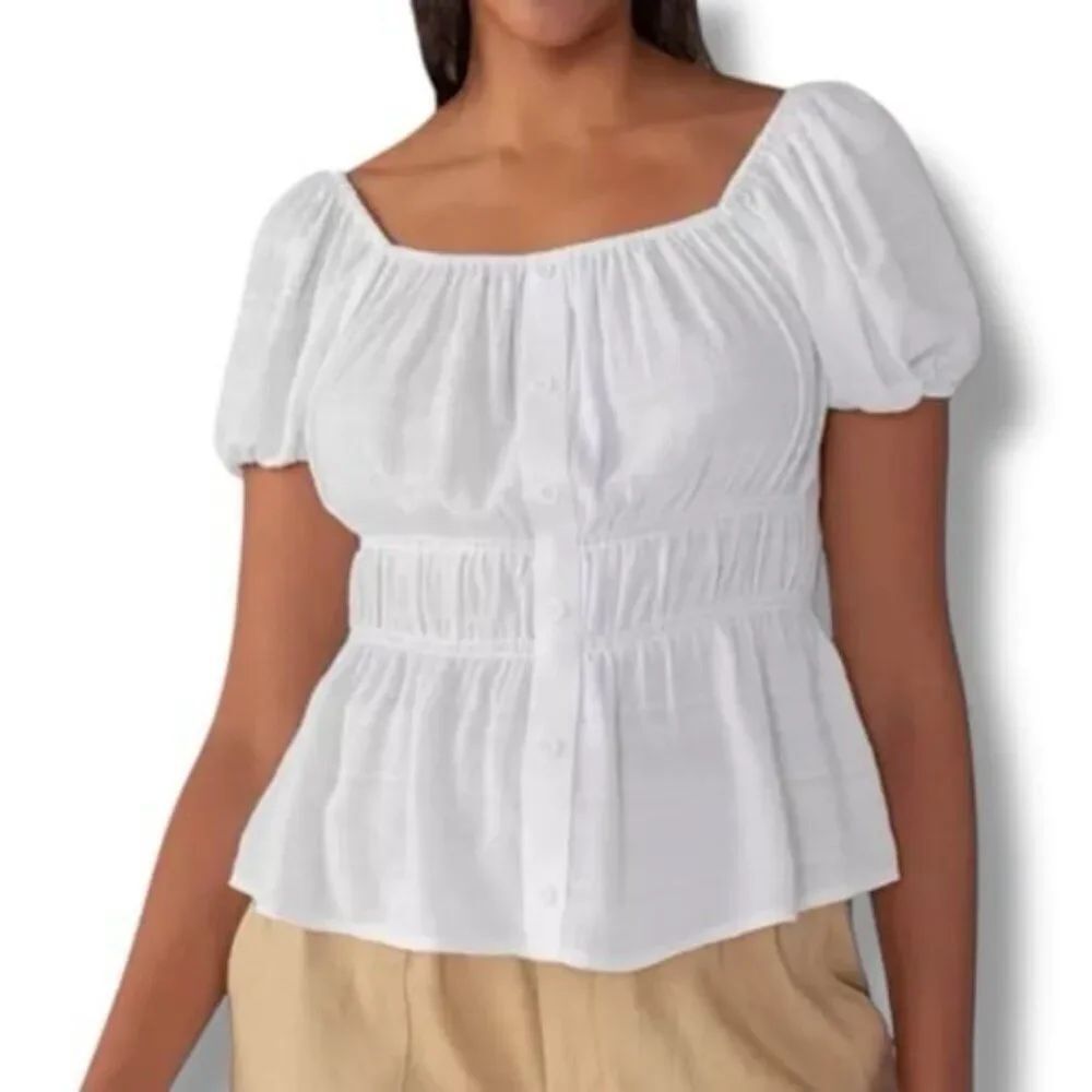 Sanctuary Easy Faux Button Front Top